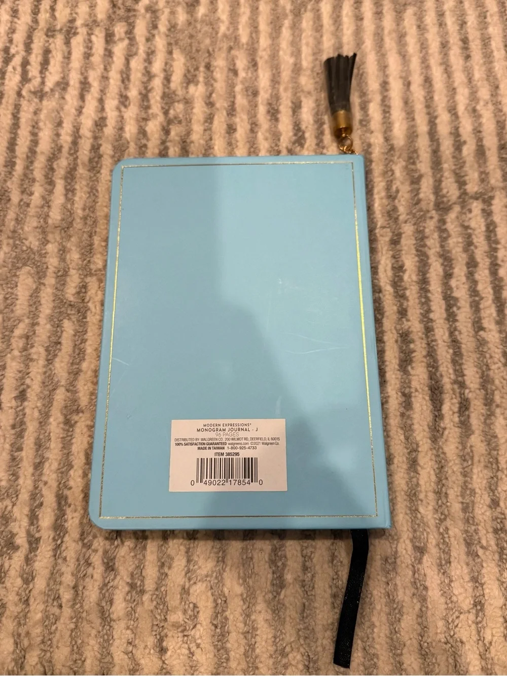 Expressions Turquoise 'J' Monogram Notebook